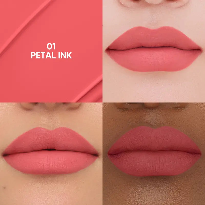 JUDYDOLL Silky Matte Lip Ink, Long-Lasting, Waterproof, Lipstick, Transfer-Proof, Smudge-Proof, Food-Proof, Hydrating, Soft Velvet Matte, Smooth, Not Easy to Fade, Non-Stick Cup, Summervibes, Makeup, Cosmetic