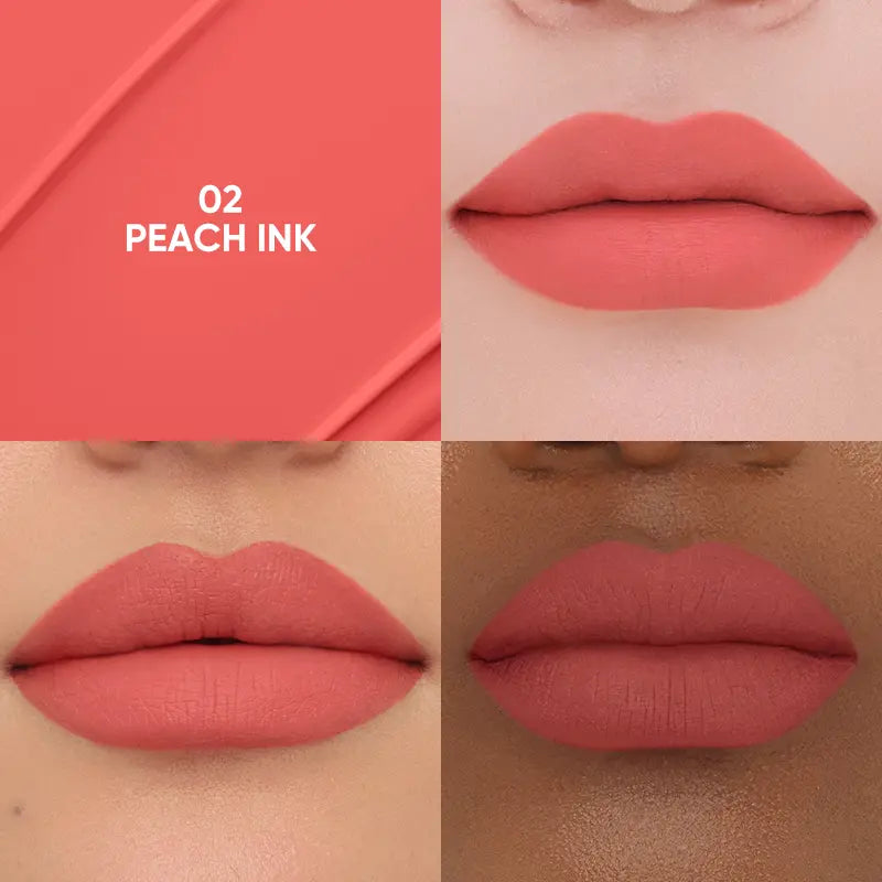 JUDYDOLL Silky Matte Lip Ink, Long-Lasting, Waterproof, Lipstick, Transfer-Proof, Smudge-Proof, Food-Proof, Hydrating, Soft Velvet Matte, Smooth, Not Easy to Fade, Non-Stick Cup, Summervibes, Makeup, Cosmetic