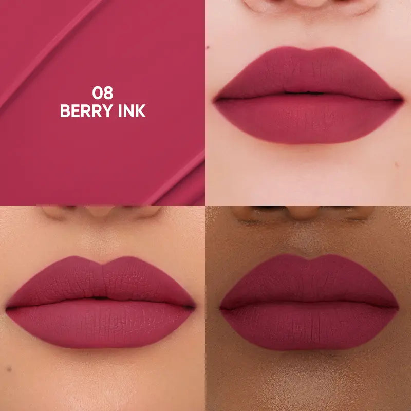 JUDYDOLL Silky Matte Lip Ink, Long-Lasting, Waterproof, Lipstick, Transfer-Proof, Smudge-Proof, Food-Proof, Hydrating, Soft Velvet Matte, Smooth, Not Easy to Fade, Non-Stick Cup, Summervibes, Makeup, Cosmetic