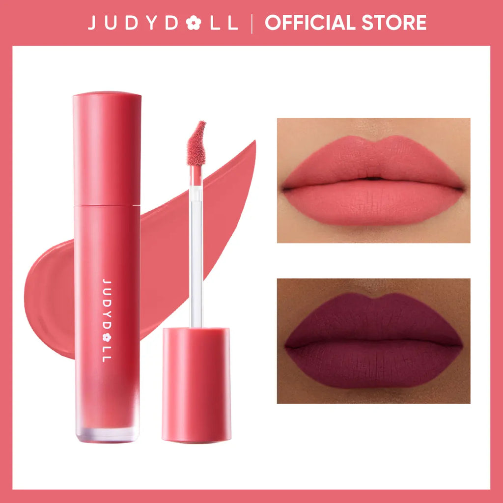 JUDYDOLL Silky Matte Lip Ink, Long-Lasting, Waterproof, Lipstick, Transfer-Proof, Smudge-Proof, Food-Proof, Hydrating, Soft Velvet Matte, Smooth, Not Easy to Fade, Non-Stick Cup, Summervibes, Makeup, Cosmetic