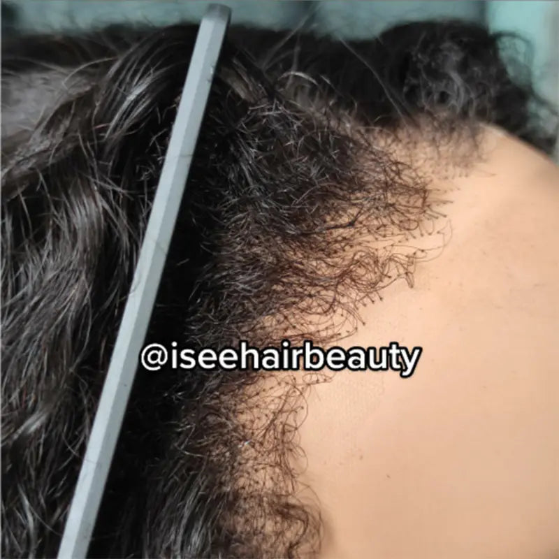 【New In】Isee HAIR Curly Edges Wear Go 9X6 M-Cap Pre-Cut Lace Front Glueless Human Hair Wig Super Natural Hairline Big Volume Curly Human Hair Pre-Bleached Wig Vacation Hair #Summervibes#Iseecrochetnewarrivals