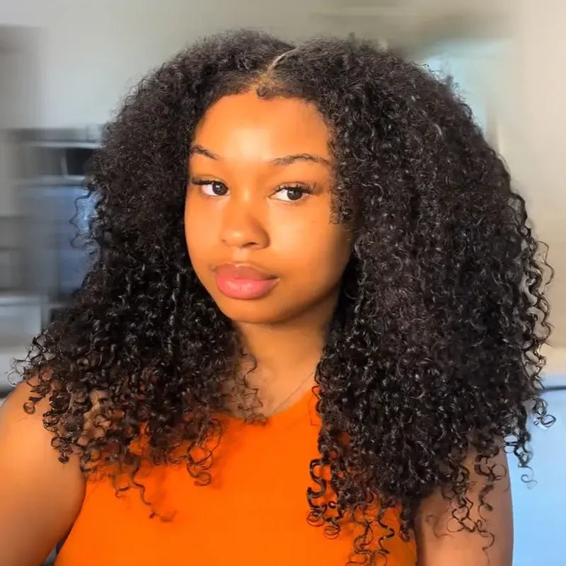 【New In】Isee HAIR Curly Edges Wear Go 9X6 M-Cap Pre-Cut Lace Front Glueless Human Hair Wig Super Natural Hairline Big Volume Curly Human Hair Pre-Bleached Wig Vacation Hair #Summervibes#Iseecrochetnewarrivals