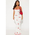 Sweet Girl Cherry Crochet Maxi Dress - White/Combo