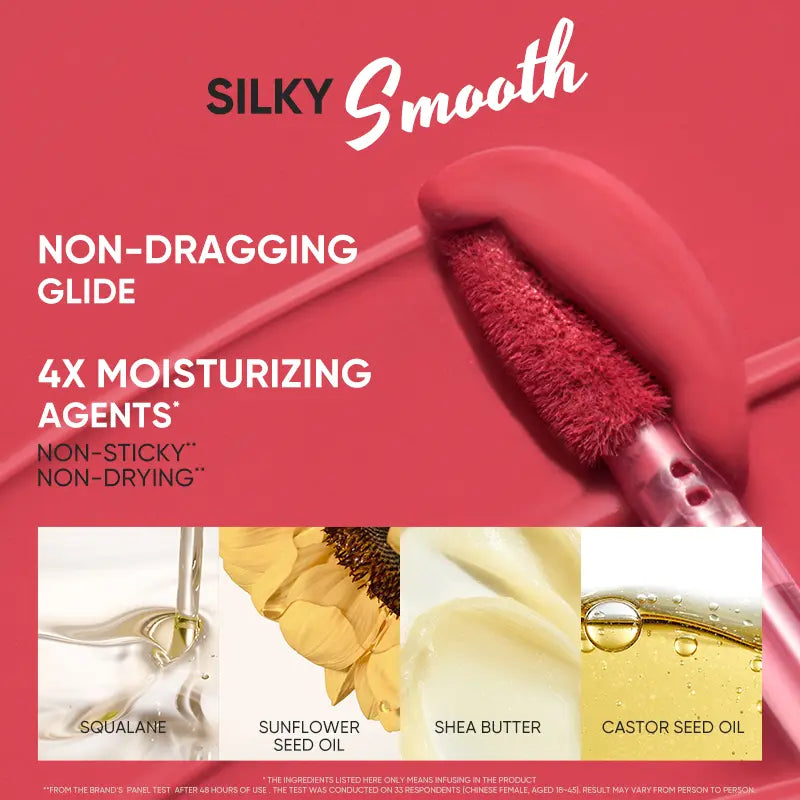 JUDYDOLL Silky Matte Lip Ink, Long-Lasting, Waterproof, Lipstick, Transfer-Proof, Smudge-Proof, Food-Proof, Hydrating, Soft Velvet Matte, Smooth, Not Easy to Fade, Non-Stick Cup, Summervibes, Makeup, Cosmetic