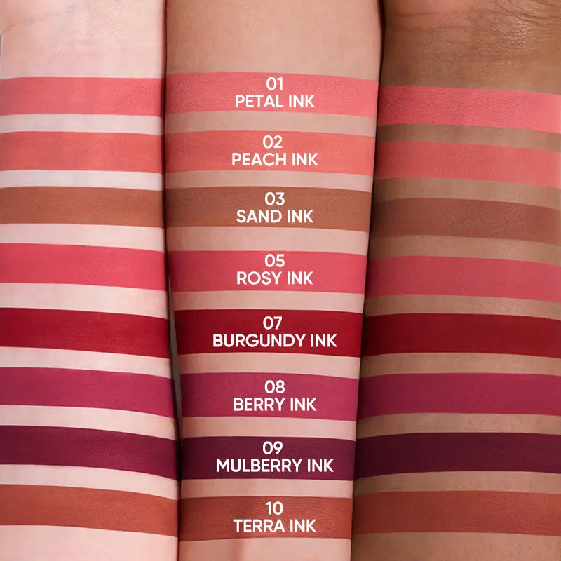 JUDYDOLL Silky Matte Lip Ink, Long-Lasting, Waterproof, Lipstick, Transfer-Proof, Smudge-Proof, Food-Proof, Hydrating, Soft Velvet Matte, Smooth, Not Easy to Fade, Non-Stick Cup, Summervibes, Makeup, Cosmetic